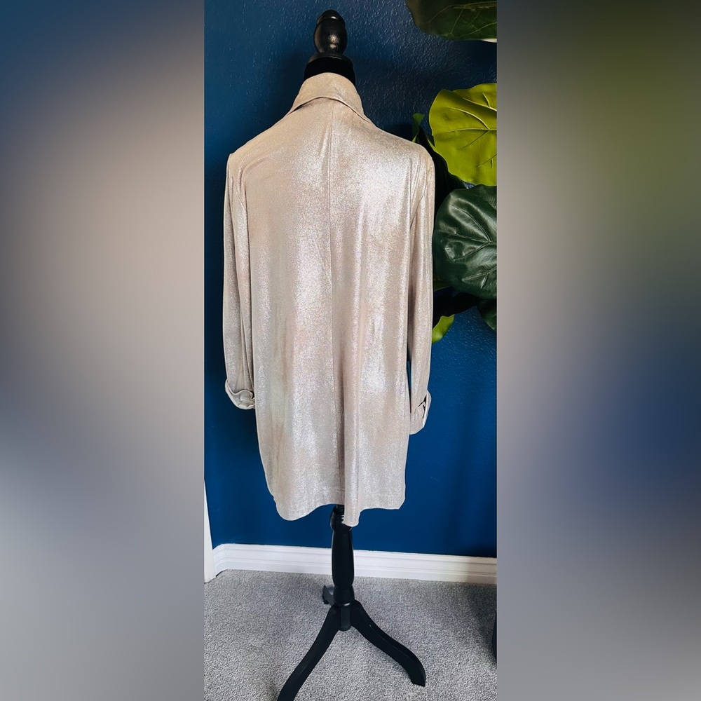 Zara Basic Collection Shimmery Over-Sized Jacket … - image 4